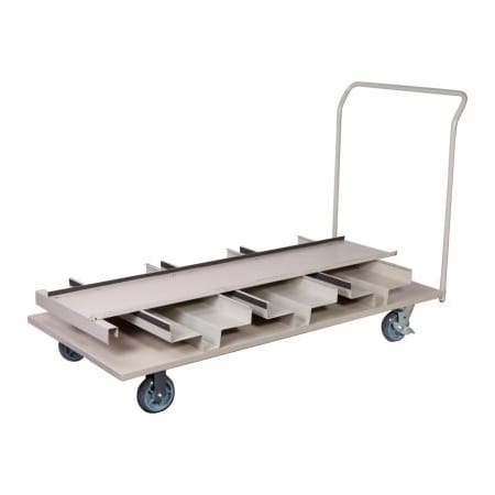 Queue Solutions Vertical Stanchion Storage Cart, 18 Post Capacity STCART18V